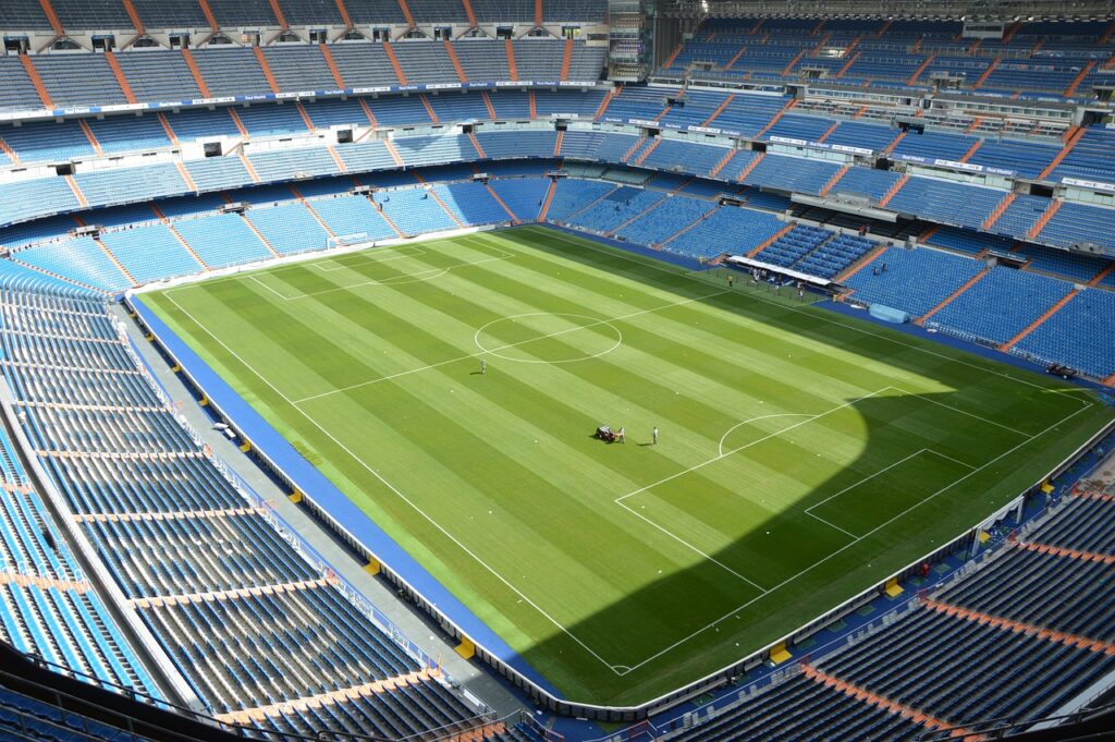 Stadion Santiago Bernabeu z góry
