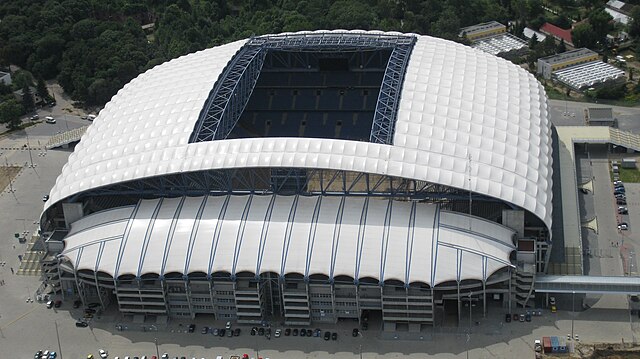 Stadion Miejski w Poznaniu z lotu ptaka