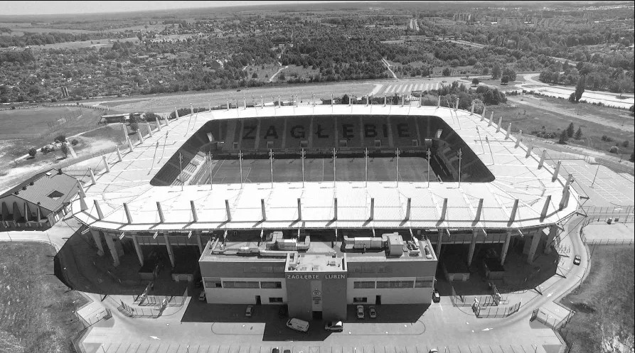 Stadion Zagłębia Lubin z góry