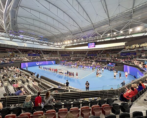 Wnętrze kortu w Brisbane podczas United Cup