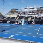 Kort w Hobart z bocznej perspektywy