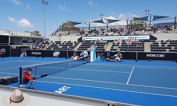 Kort w Hobart z bocznej perspektywy