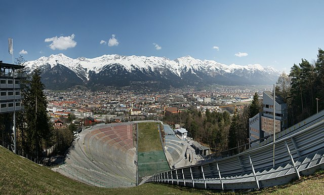 Panorama ze skoczni w Innsbrucku
