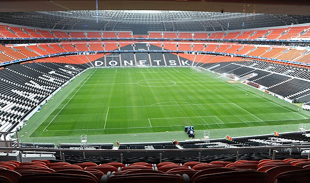 Wnętrze stadionu Szachtaru Donieck