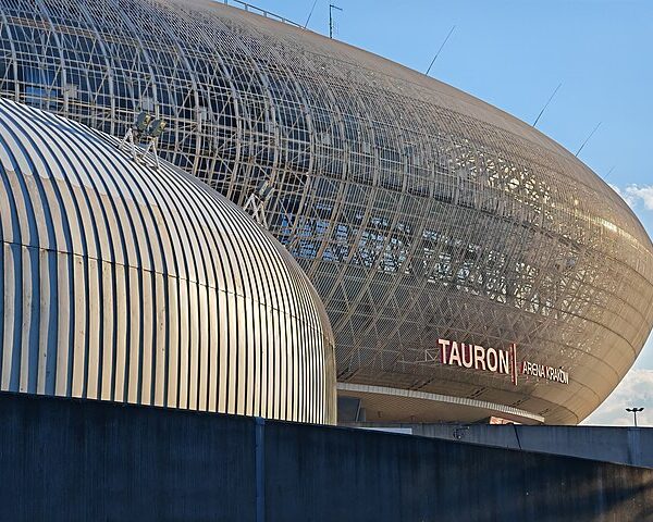 Tauron Arena Kraków od zewnętrznej strony