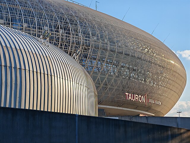 Tauron Arena Kraków od zewnętrznej strony