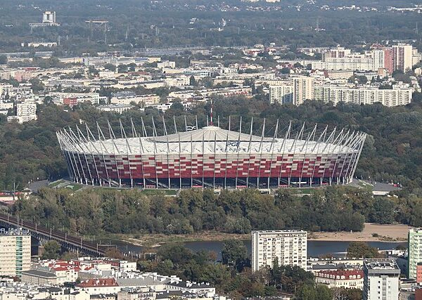 Panorama z widokiem na Stadion Narodowy
