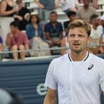 David Goffin spogląda w stronę sędziego