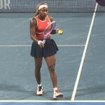 Coco Guaff idąca w stronę linii końcowej po wymianie