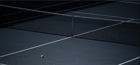 Ujęcie na siatkę tenisową
