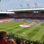 Stadion Wisły Kraków wypełniony kibicami