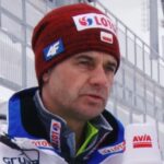 Stefan Horngacher odpowiadający na pytanie dziennikarza