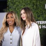 Serena Williams i Maria Szarapowa podczas ceremonii 2025 International Tennis Hall of Fame Induction Ceremony
