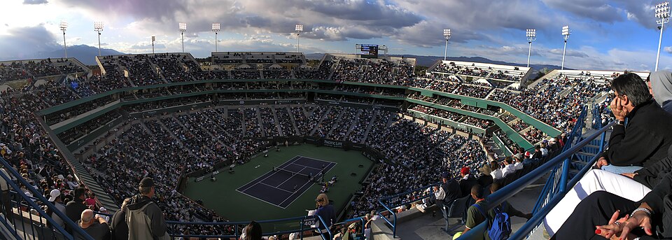 Kort w Indian Wells ujęty z góry