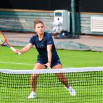 Jasmine Paolini zagrywa volley przy siatce