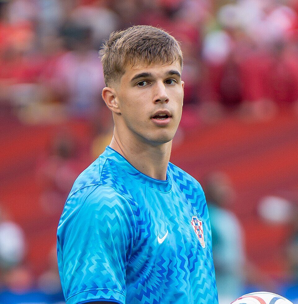 Luka Vuskovic w koszulce reprezentacji Chorwacji