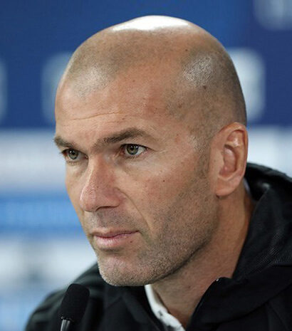 Zinedine Zidane podczas konferencji prasowej