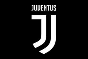 Logotyp Juventusu na czarnym tle