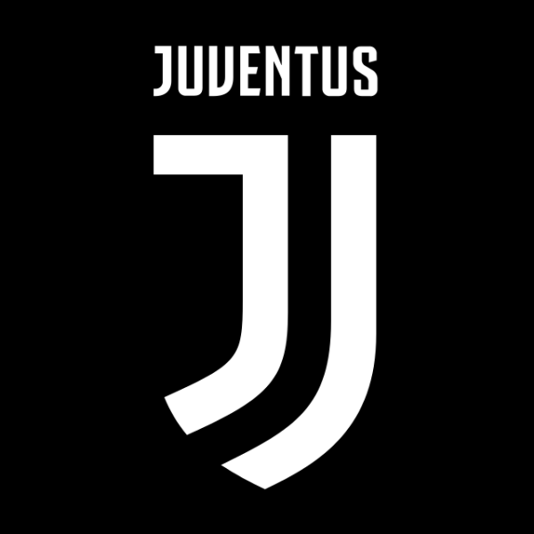 Logotyp Juventusu na czarnym tle
