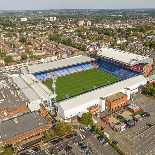 Stadion Selhurst Park z perspektywy ptaka
