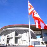 Flaga Atletico Madryt [rzed stadionem Metropolitano
