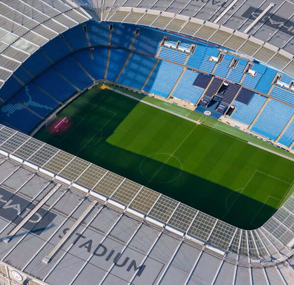 Puste Etihad Stadium z lotu ptaka